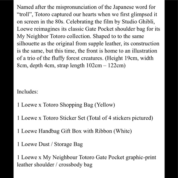 Loewe x Totoro Gate Pocket shoulder crossbody bag - Picture 11 of 11